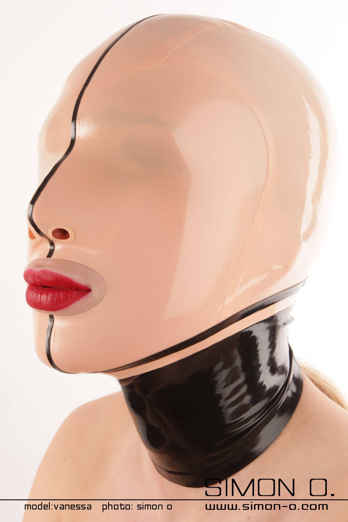 Latex Mask with Stockings Look