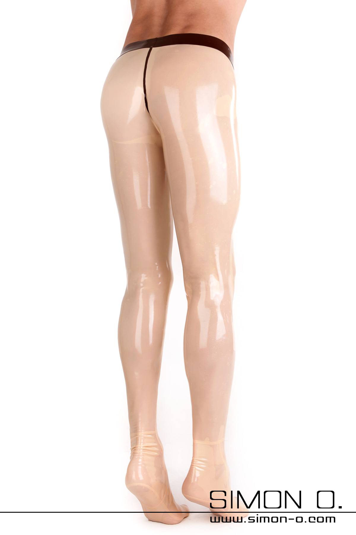 Herren Latex Strumpfhose mit praktischen Eingriff