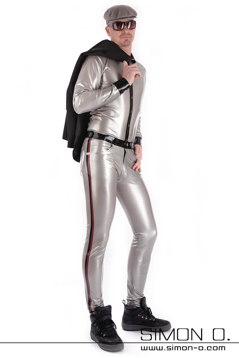 Classic Men's Collared Latex Shirt