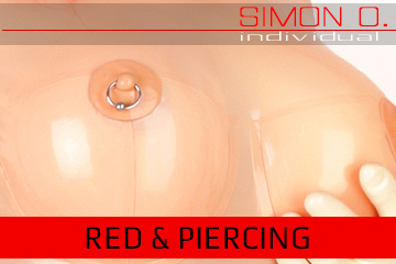 + Latexnippel Rot & Piercing