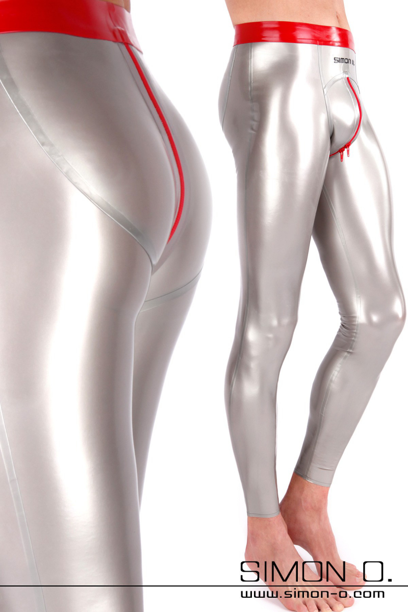 Push UP Latex Leggings with crotch zip