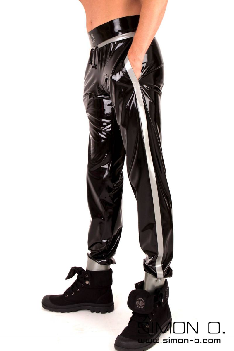 Latex jogging pants with pockets - enjoy sport in latex